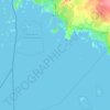 Topografinen kartta Kemi, korkeus, helpotus