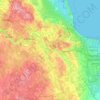 Topografinen kartta Tukuma novads, korkeus, helpotus