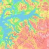 Topografinen kartta Narvik, korkeus, helpotus