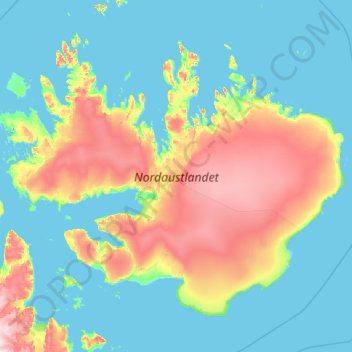 Topografinen kartta Koillismaa, korkeus, helpotus