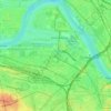 Topografinen kartta Friedrichstadt, korkeus, helpotus