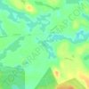 Topografinen kartta Sääksjärvi, korkeus, helpotus