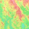 Topografinen kartta Koillis-Savon seutukunta, korkeus, helpotus