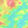 Topografinen kartta Vesijärvi, korkeus, helpotus
