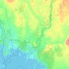 Topografinen kartta Keminmaa, korkeus, helpotus