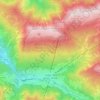 Topografinen kartta Urtijëi - St. Ulrich in Gröden - Ortisei, korkeus, helpotus