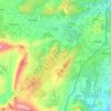 Topografinen kartta Xaló, korkeus, helpotus
