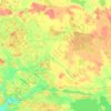 Topografinen kartta Forssa, korkeus, helpotus