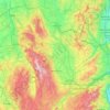 Topografinen kartta Loire, korkeus, helpotus