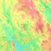 Topografinen kartta Rautavaara, korkeus, helpotus
