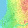 Topografinen kartta Saulkrastu novads, korkeus, helpotus