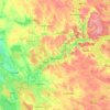 Topografinen kartta Lounais-Pirkanmaan seutukunta, korkeus, helpotus