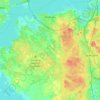 Topografinen kartta Pirkkala, korkeus, helpotus