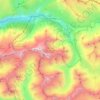 Topografinen kartta Villar-d'Arêne, korkeus, helpotus