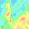 Topografinen kartta Nuorajärvi, korkeus, helpotus