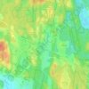Topografinen kartta Keski-Metsämaa, korkeus, helpotus