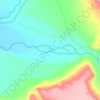 Topografinen kartta Sutlej, korkeus, helpotus